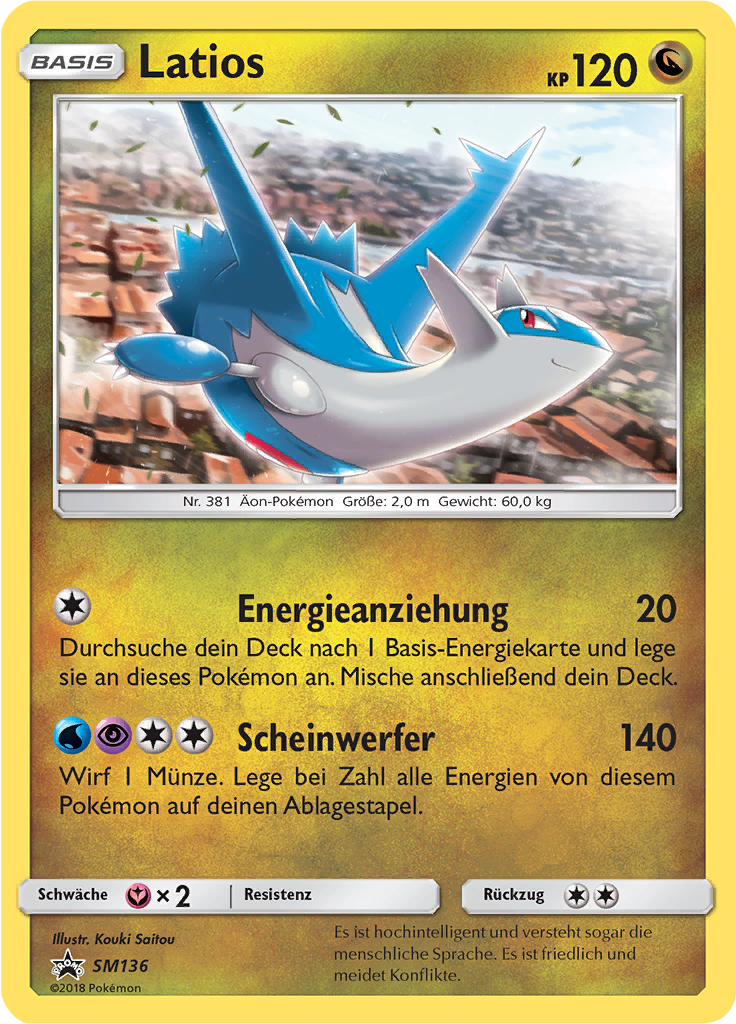 Latios SM136 — Sun & Moon Promos (German Pokémon TCG card)
