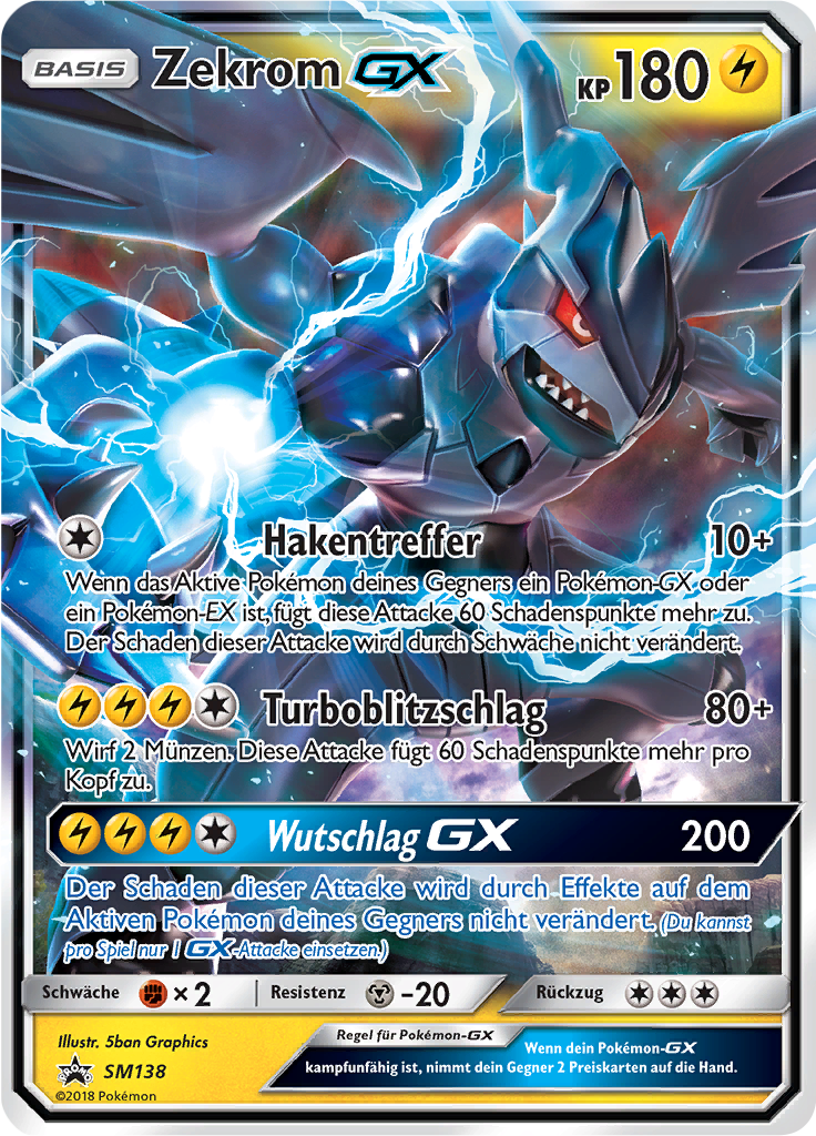 Zekrom GX SM138 — Sun & Moon Promos (German Pokémon TCG card)