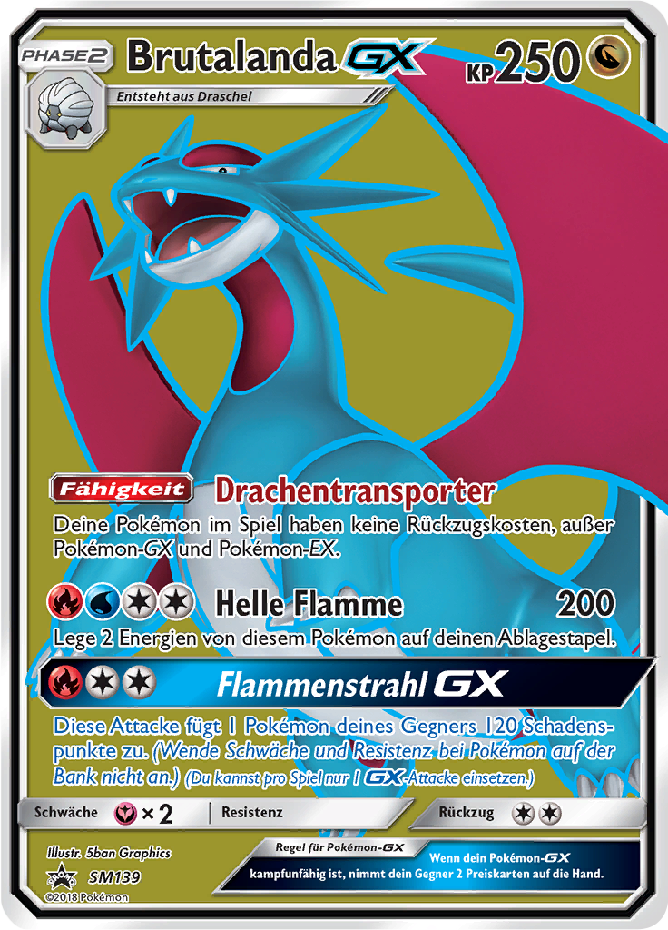 Brutalanda GX SM139 — Sun & Moon Promos (German Pokémon TCG card)