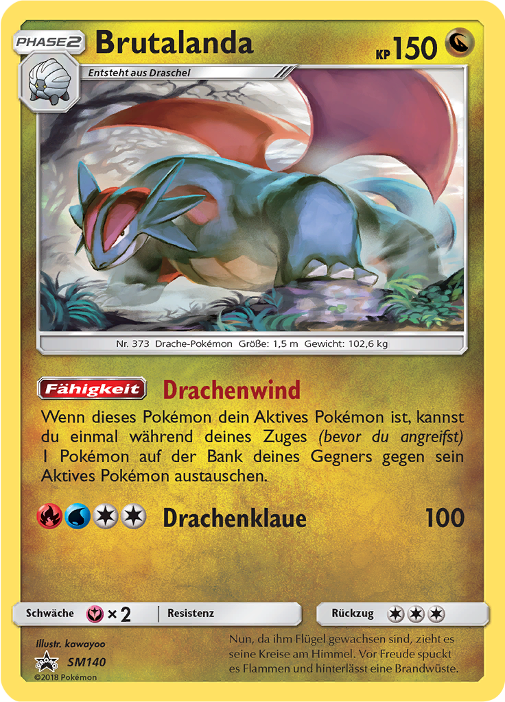Brutalanda SM140 — Sun & Moon Promos (German Pokémon TCG card)