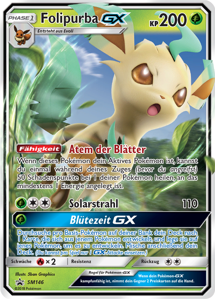 Folipurba GX SM146 — Sun & Moon Promos (German Pokémon TCG card)