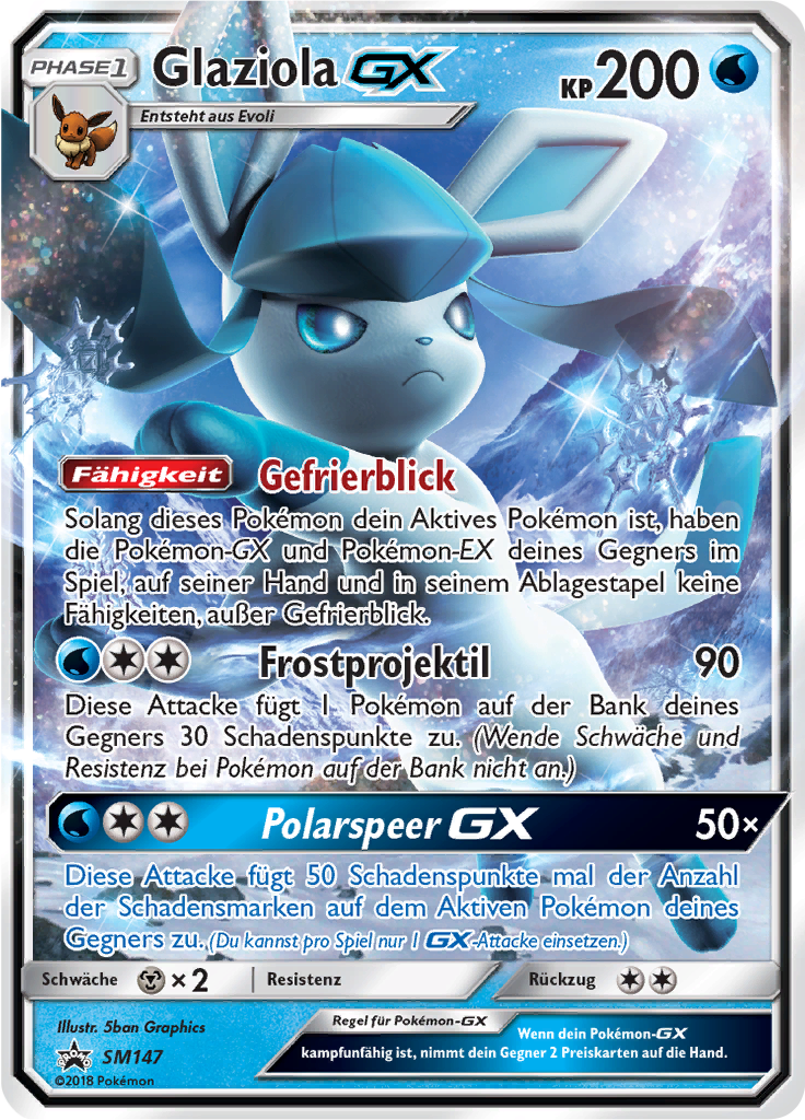 Glaziola GX SM147 — Sun & Moon Promos (German Pokémon TCG card)