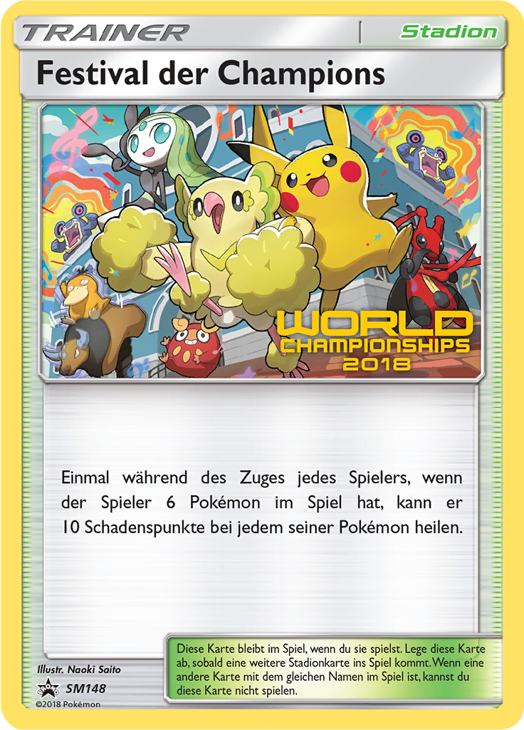 Festival der Champions SM148 — Sun & Moon Promos (German Pokémon TCG card)