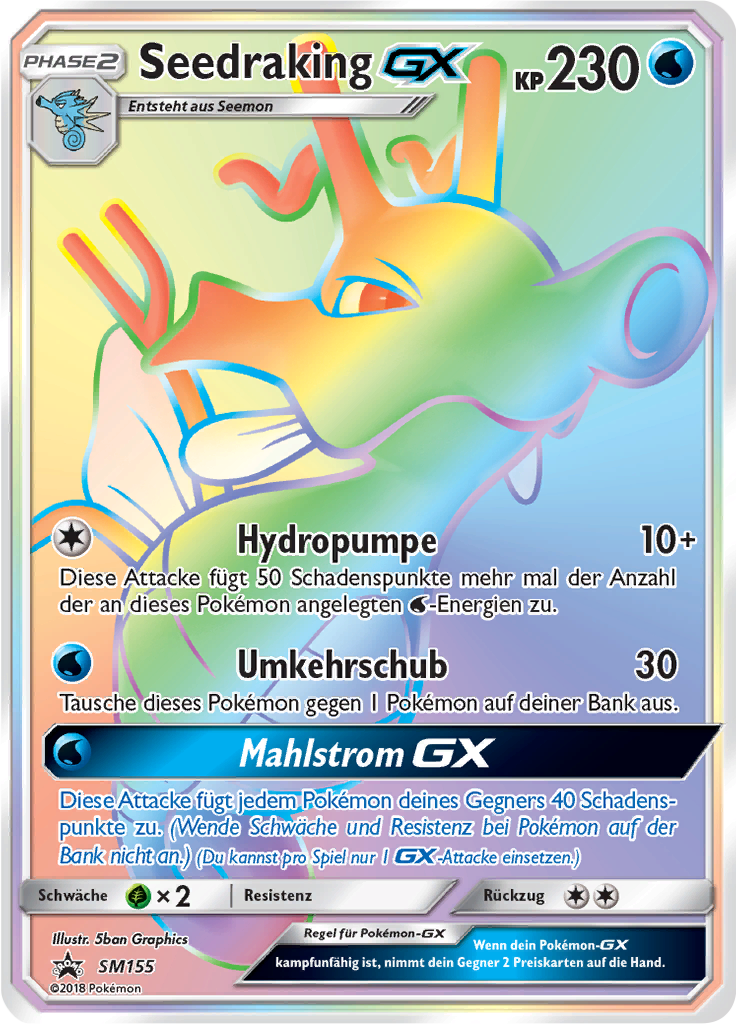 Seedraking GX SM155 — Sun & Moon Promos (German Pokémon TCG card)