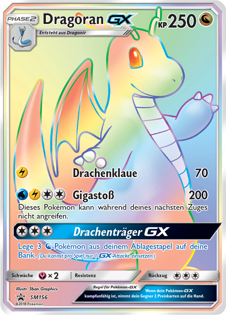 Dragoran GX SM156 — Sun & Moon Promos (German Pokémon TCG card)