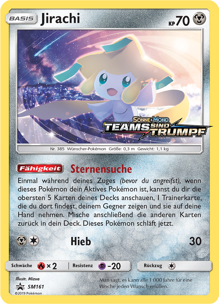 Jirachi SM161 — Sun & Moon Promos (German Pokémon TCG card)