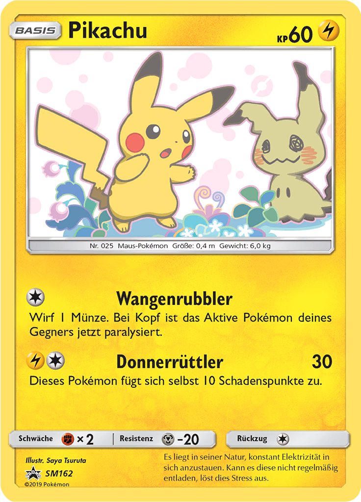 Pikachu SM162 — Sun & Moon Promos (German Pokémon TCG card)