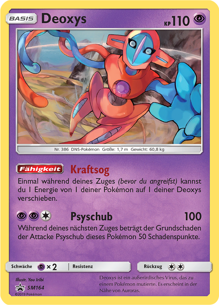 Deoxys SM164 — Sun & Moon Promos (German Pokémon TCG card)
