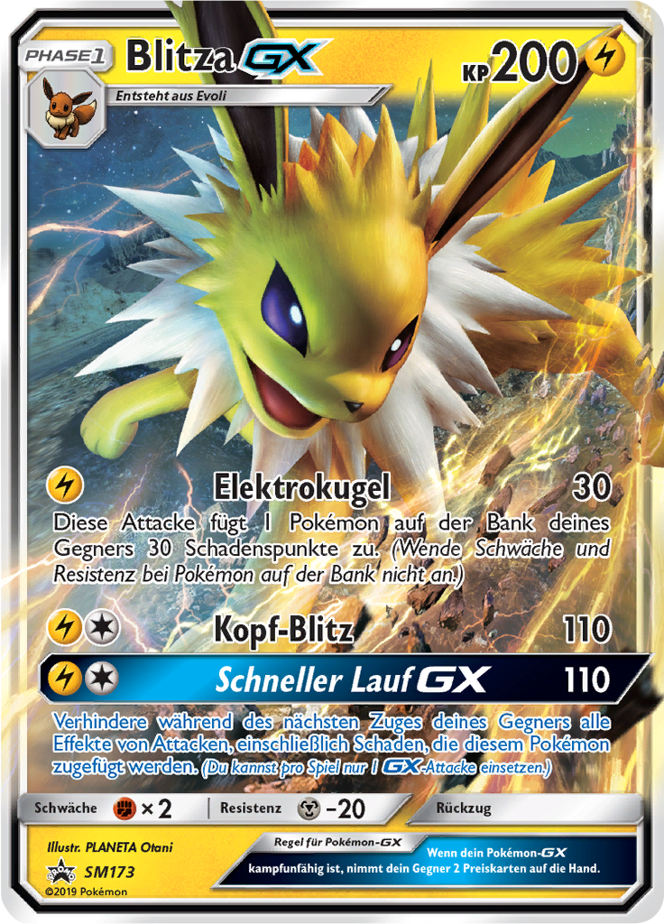 Blitza GX SM173 — Sun & Moon Promos (German Pokémon TCG card)