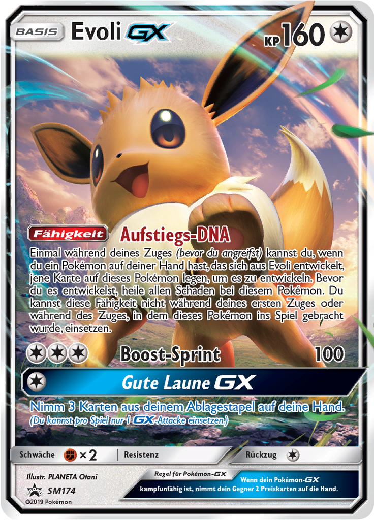 Evoli GX SM174 — Sun & Moon Promos (German Pokémon TCG card)
