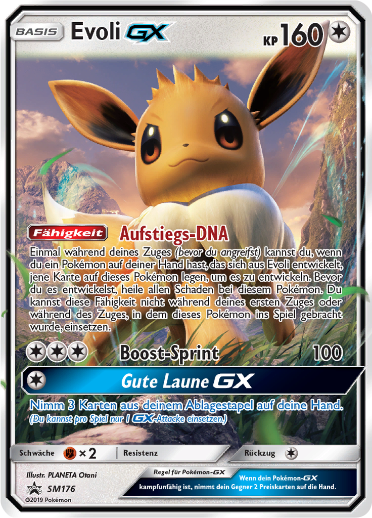 Evoli GX SM176 — Sun & Moon Promos (German Pokémon TCG card)