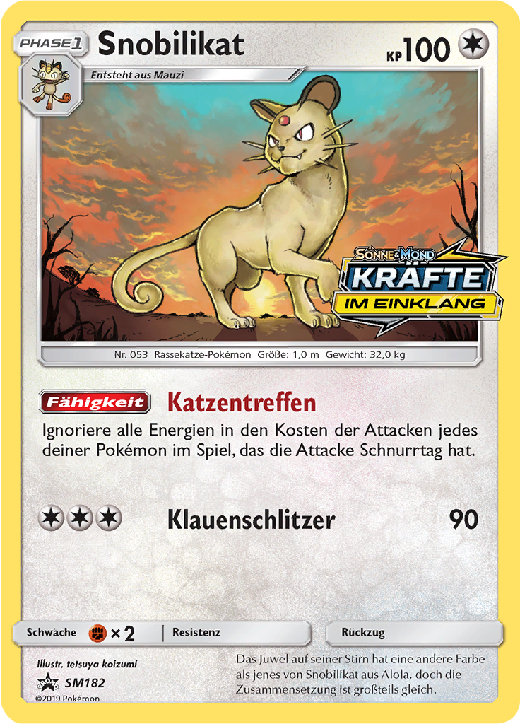 Snobilikat SM182 — Sun & Moon Promos (German Pokémon TCG card)