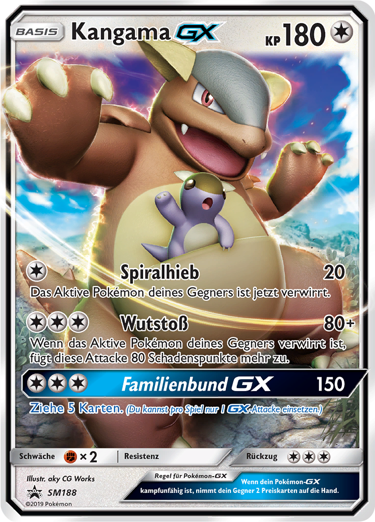 Kangama GX SM188 — Sun & Moon Promos (German Pokémon TCG card)