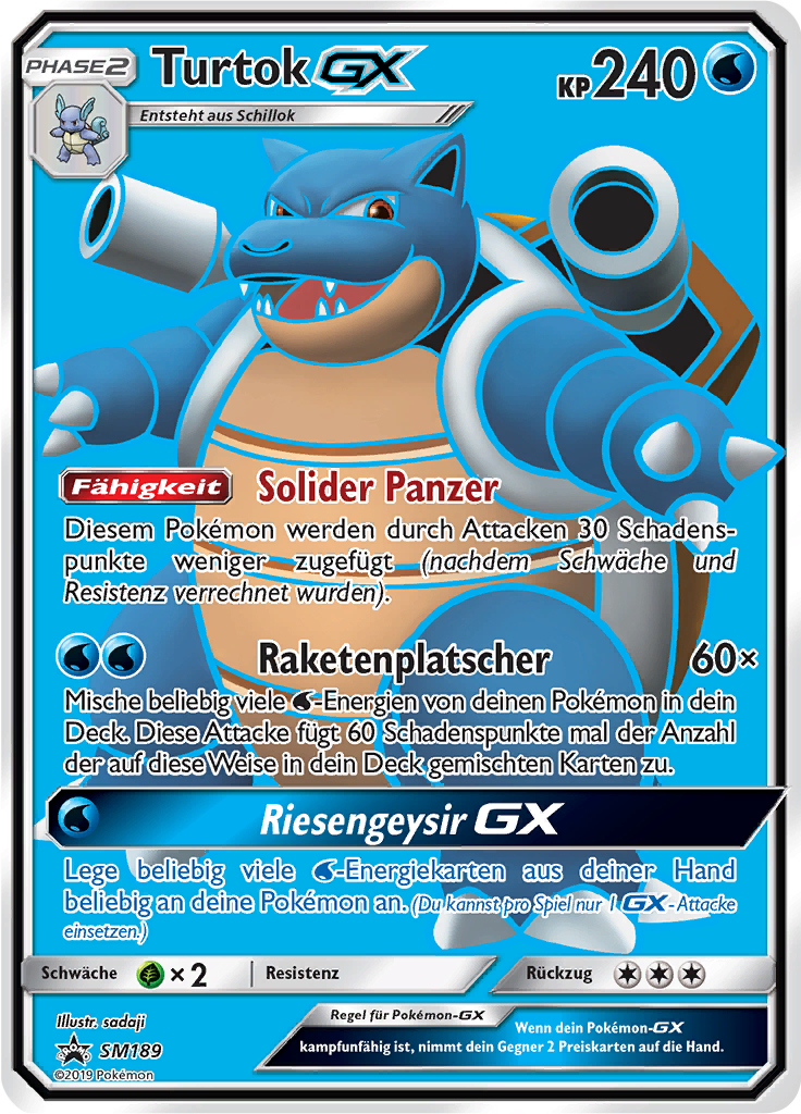 Turtok GX SM189 — Sun & Moon Promos (German Pokémon TCG card)