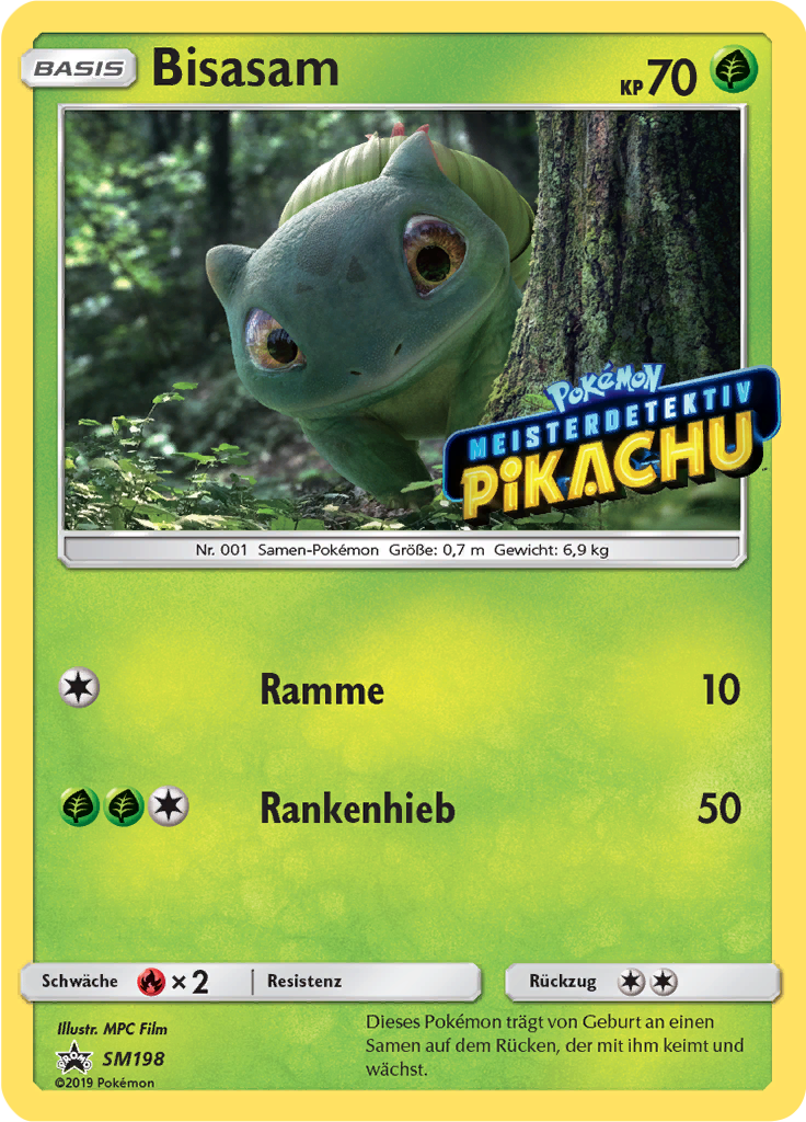 Bisasam SM198 — Sun & Moon Promos (German Pokémon TCG card)