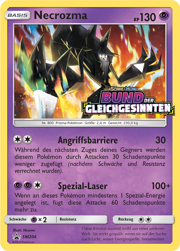 Necrozma SM204 — Sun & Moon Promos (German Pokémon TCG card)