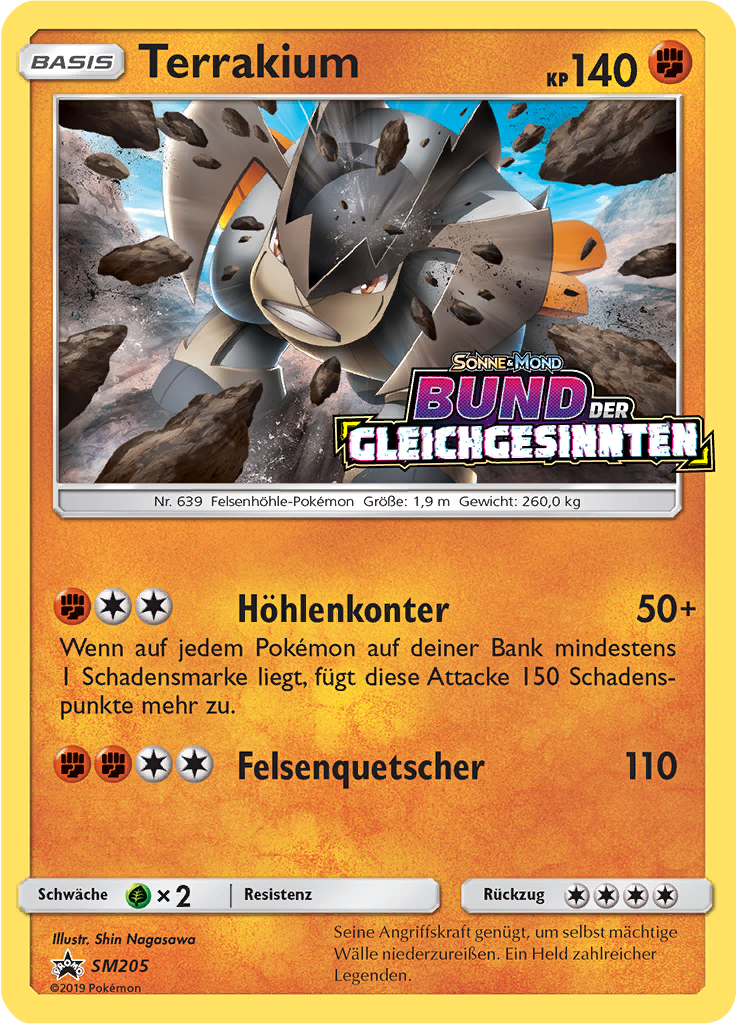 Terrakium SM205 — Sun & Moon Promos (German Pokémon TCG card)