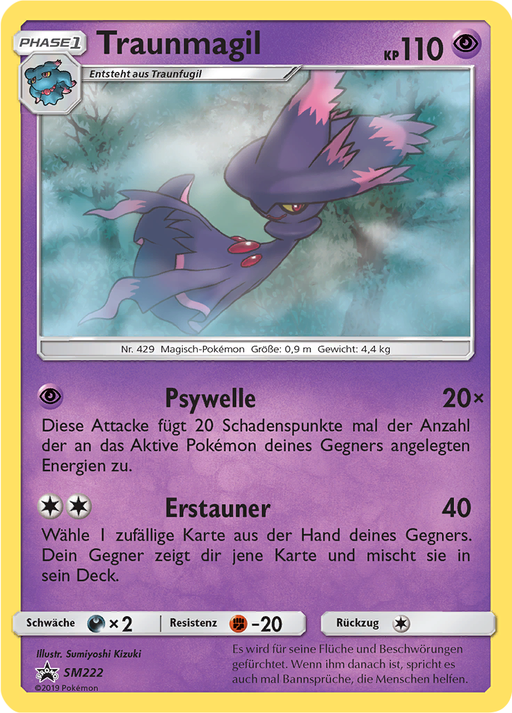 Traunmagil SM222 — Sun & Moon Promos (German Pokémon TCG card)