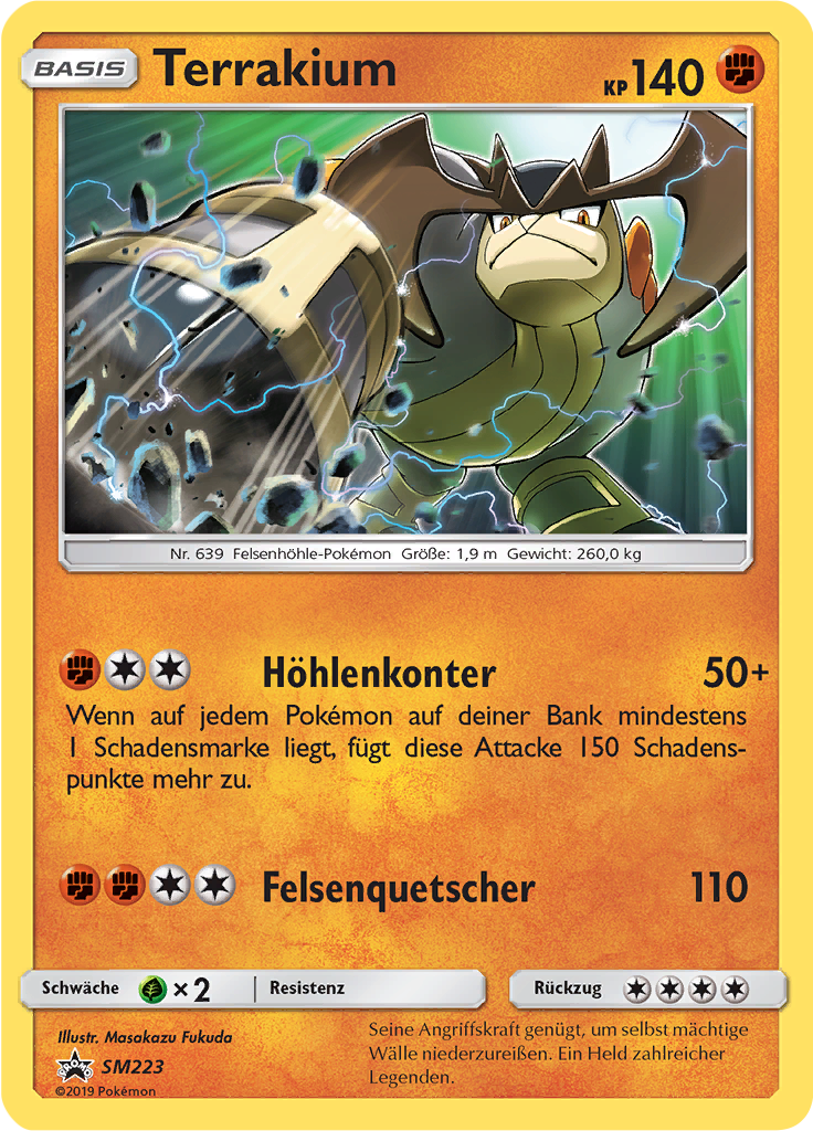 Terrakium SM223 — Sun & Moon Promos (German Pokémon TCG card)