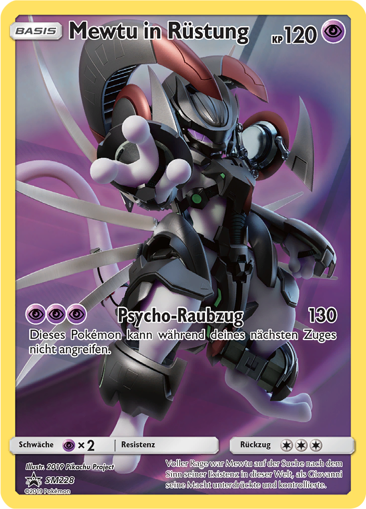 Armored Mewtwo SM228 — Sun & Moon Promos (German Pokémon TCG card)
