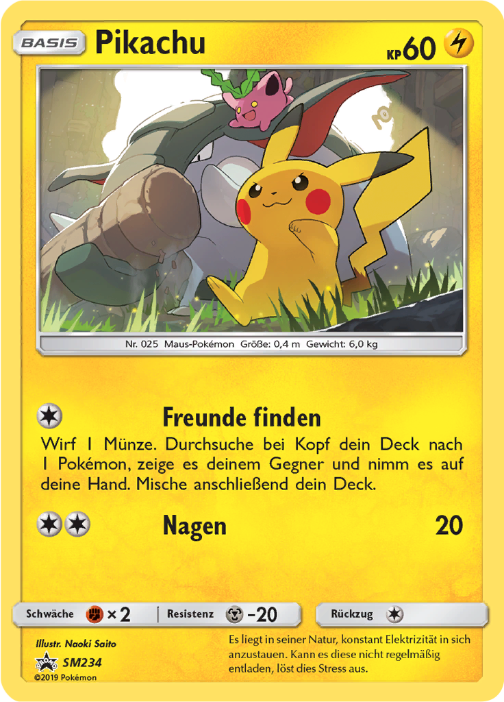 Pikachu SM234 — Sun & Moon Promos (German Pokémon TCG card)