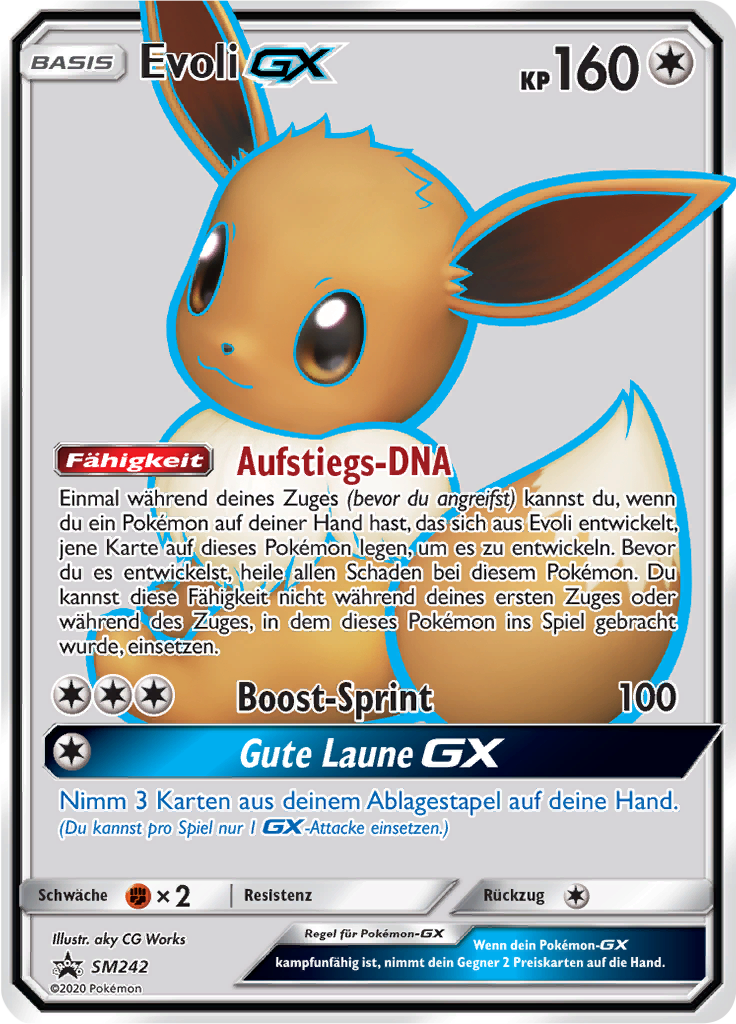 Evoli GX SM242 — Sun & Moon Promos (German Pokémon TCG card)
