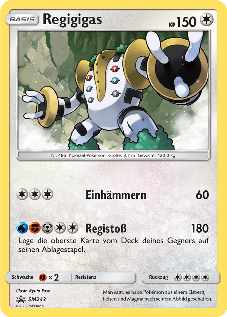 Regigigas SM243 — Sun & Moon Promos (German Pokémon TCG card)