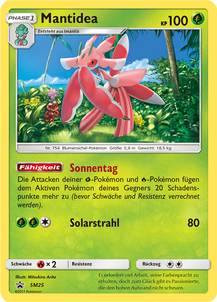 Mantidea SM25 — Sun & Moon Promos (German Pokémon TCG card)