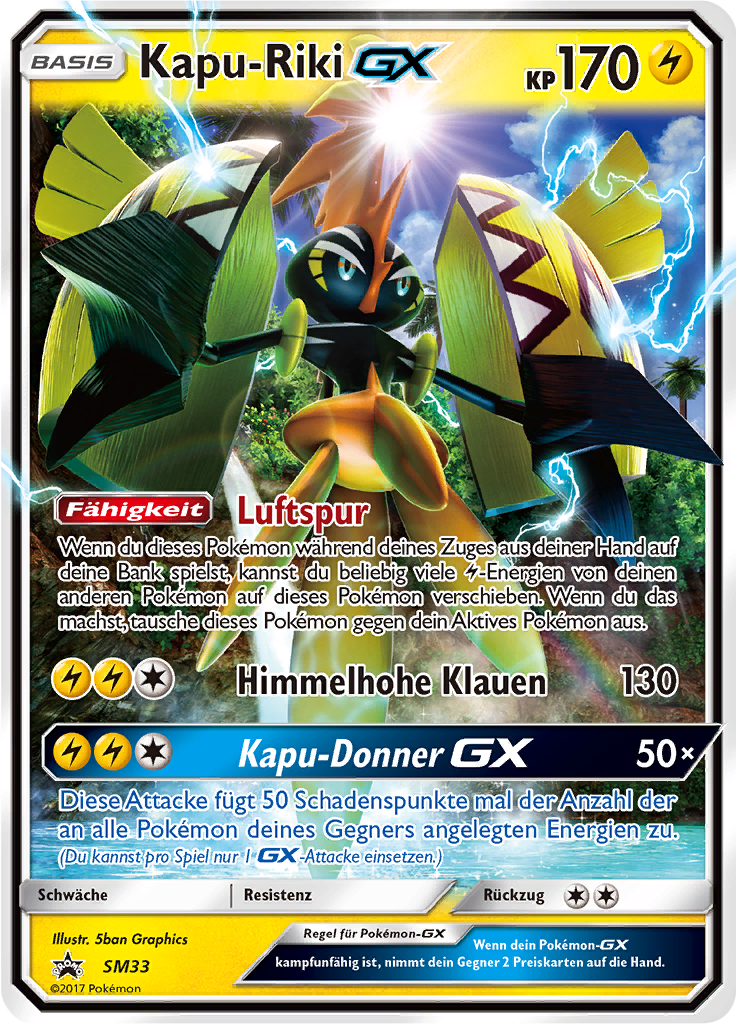 Kapu-Riki GX SM33 — Sun & Moon Promos (German Pokémon TCG card)
