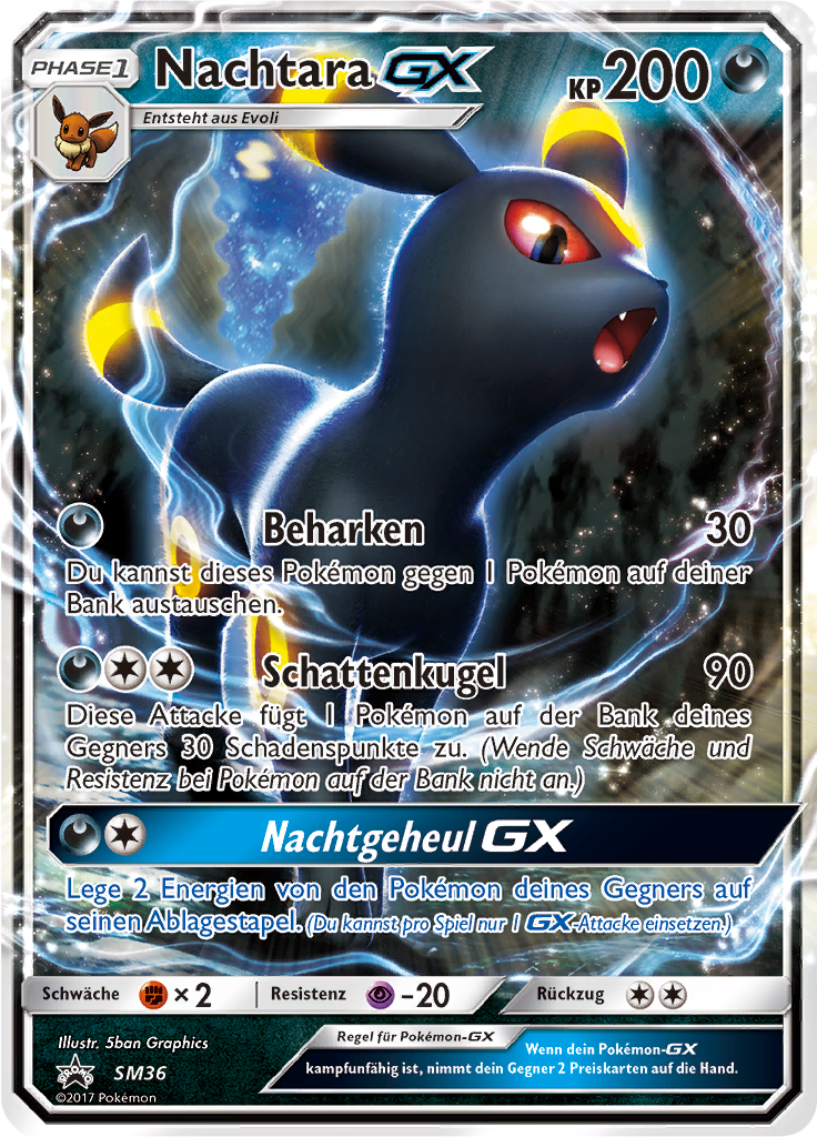 Nachtara GX SM36 — Sun & Moon Promos (German Pokémon TCG card)