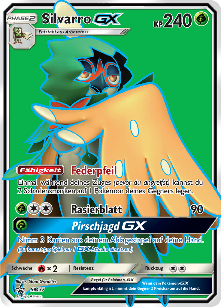 Silvarro GX SM37 — Sun & Moon Promos (German Pokémon TCG card)