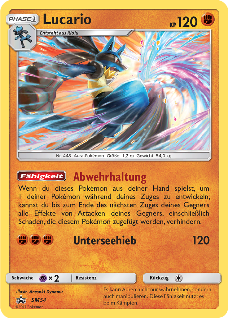 Lucario SM54 — Sun & Moon Promos (German Pokémon TCG card)