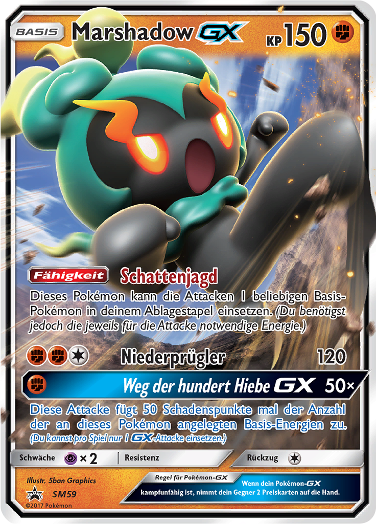 Marshadow GX SM59 — Sun & Moon Promos (German Pokémon TCG card)