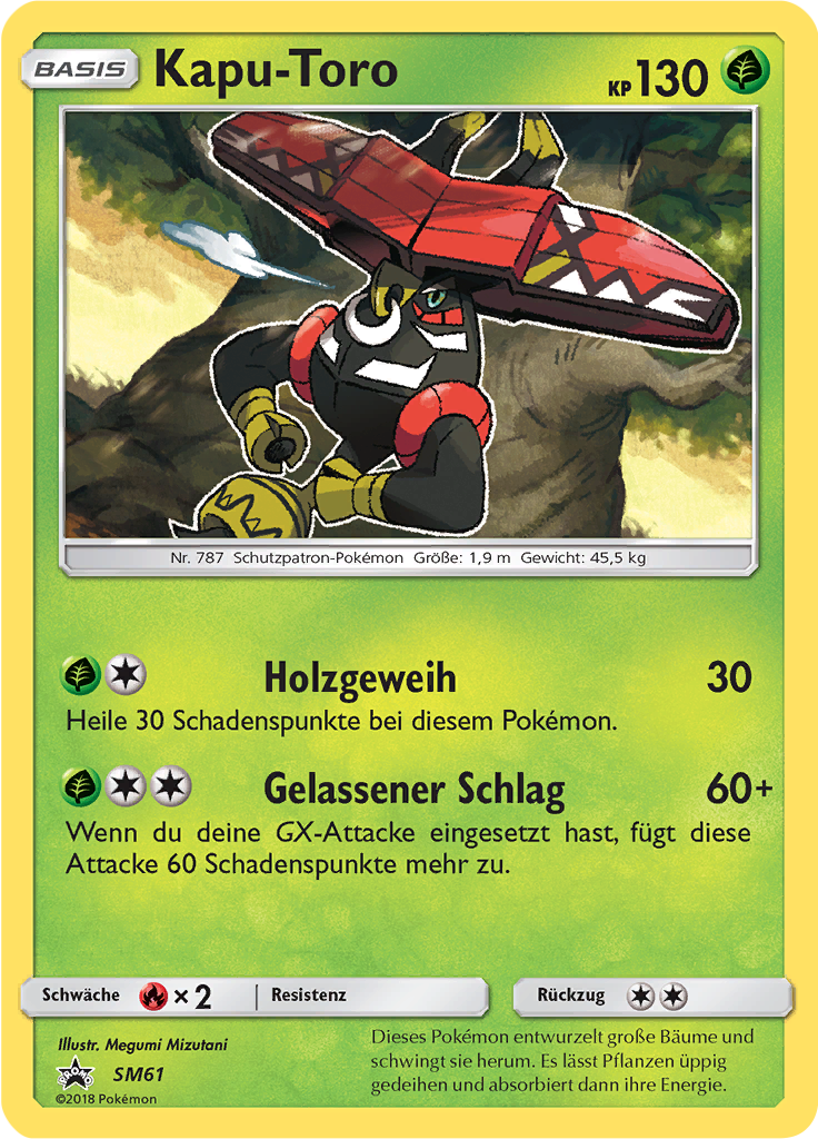 Kapu-Toro SM61 — Sun & Moon Promos (German Pokémon TCG card)