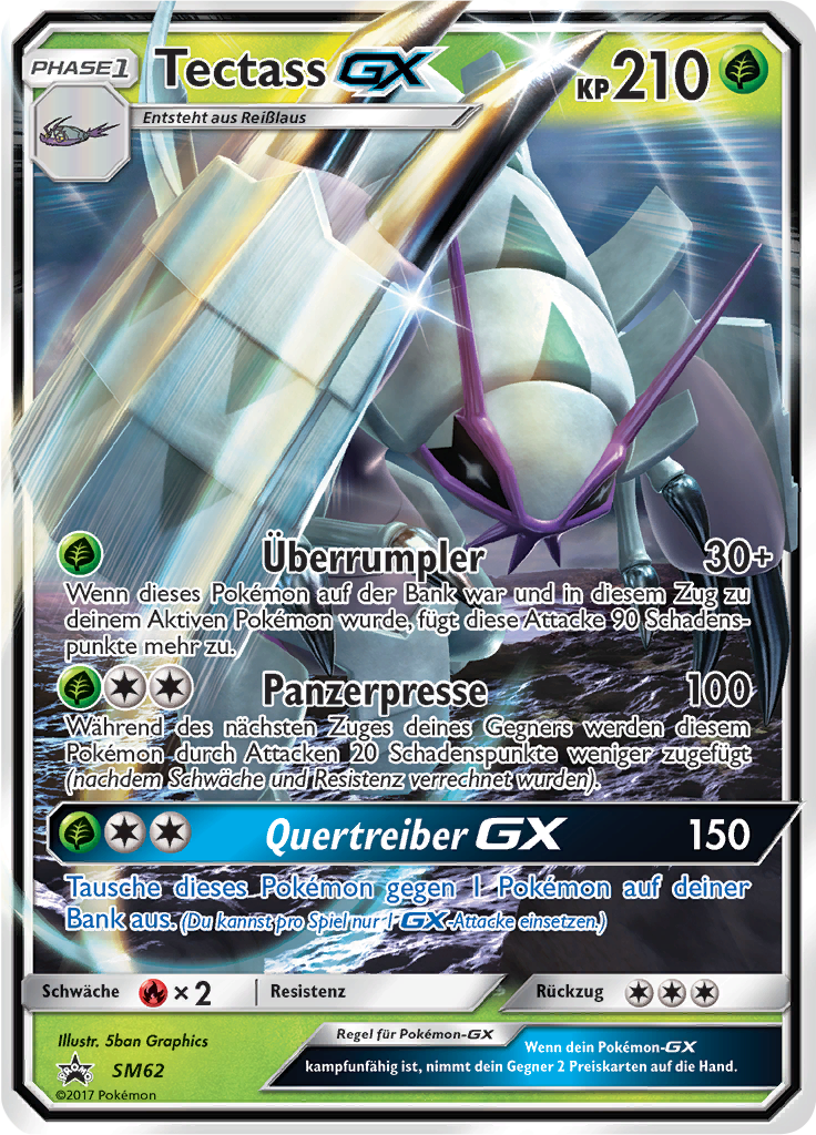 Tectass GX SM62 — Sun & Moon Promos (German Pokémon TCG card)