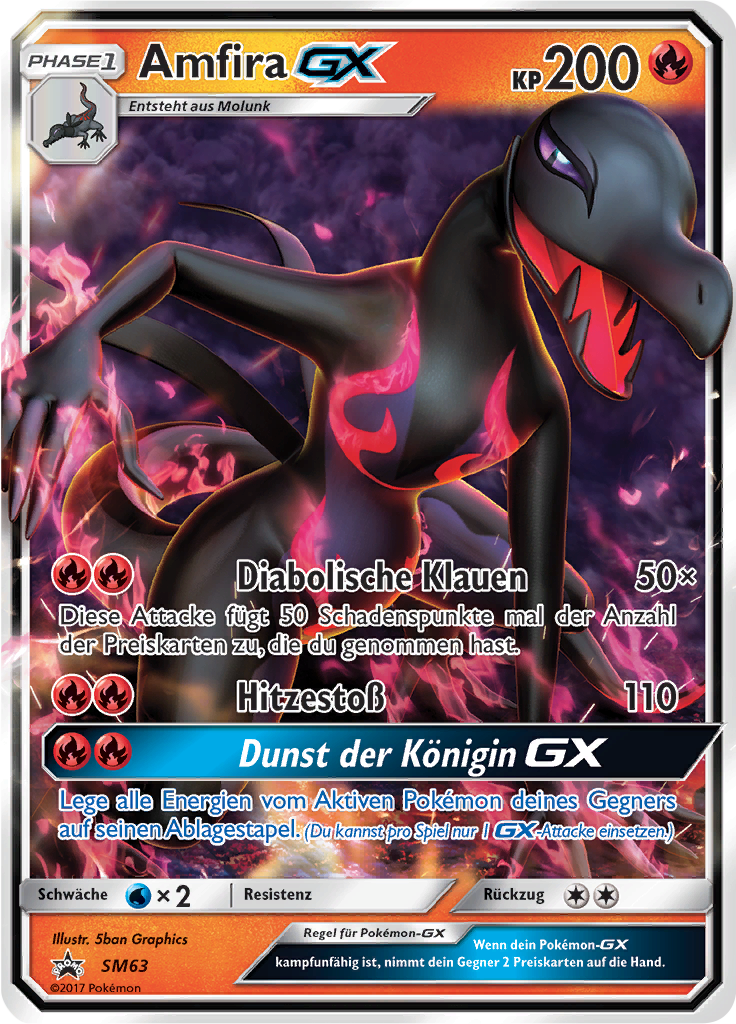 Amfira GX SM63 — Sun & Moon Promos (German Pokémon TCG card)