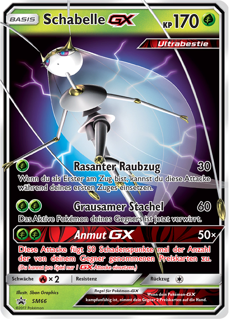 Schabelle GX SM66 — Sun & Moon Promos (German Pokémon TCG card)