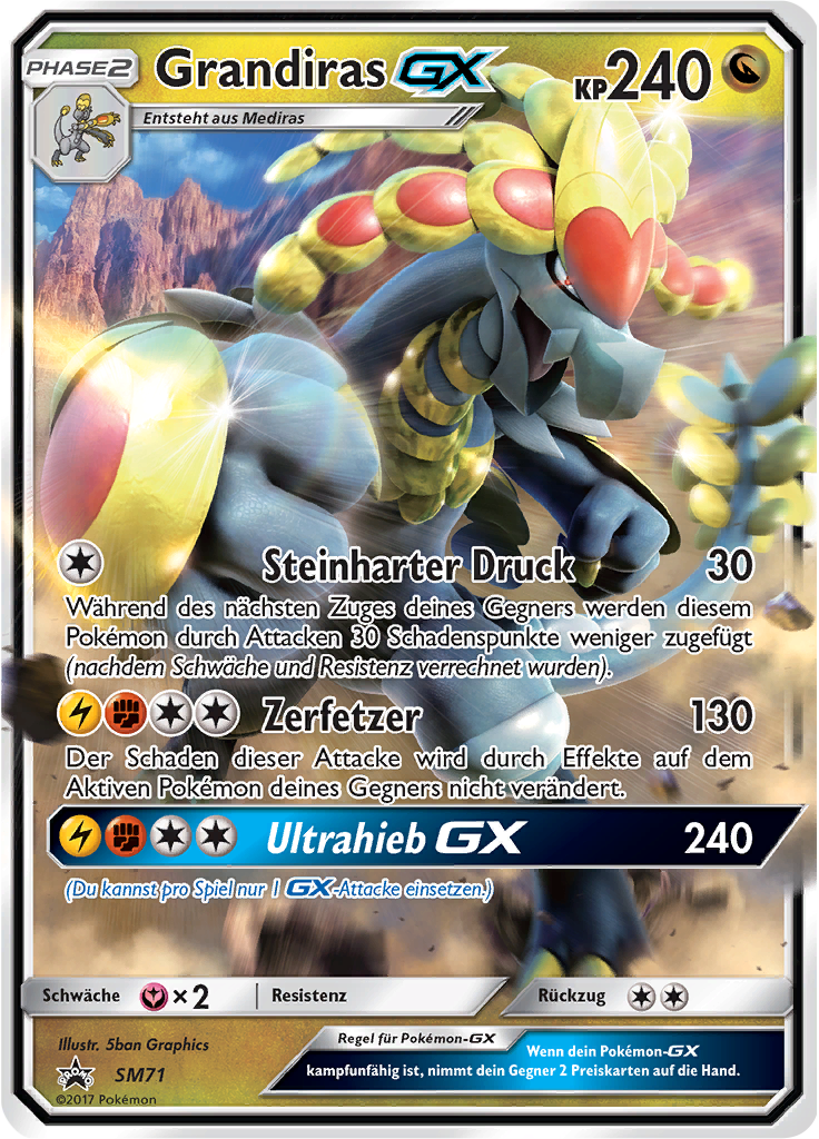 Grandiras GX SM71 — Sun & Moon Promos (German Pokémon TCG card)