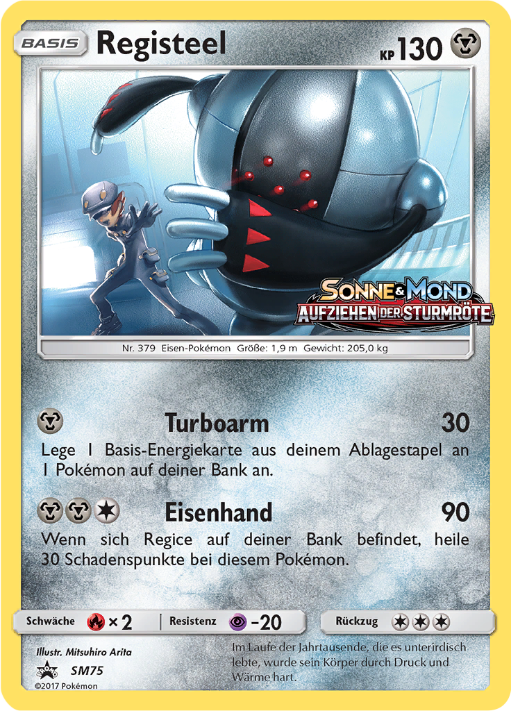 Registeel SM75 — Sun & Moon Promos (German Pokémon TCG card)