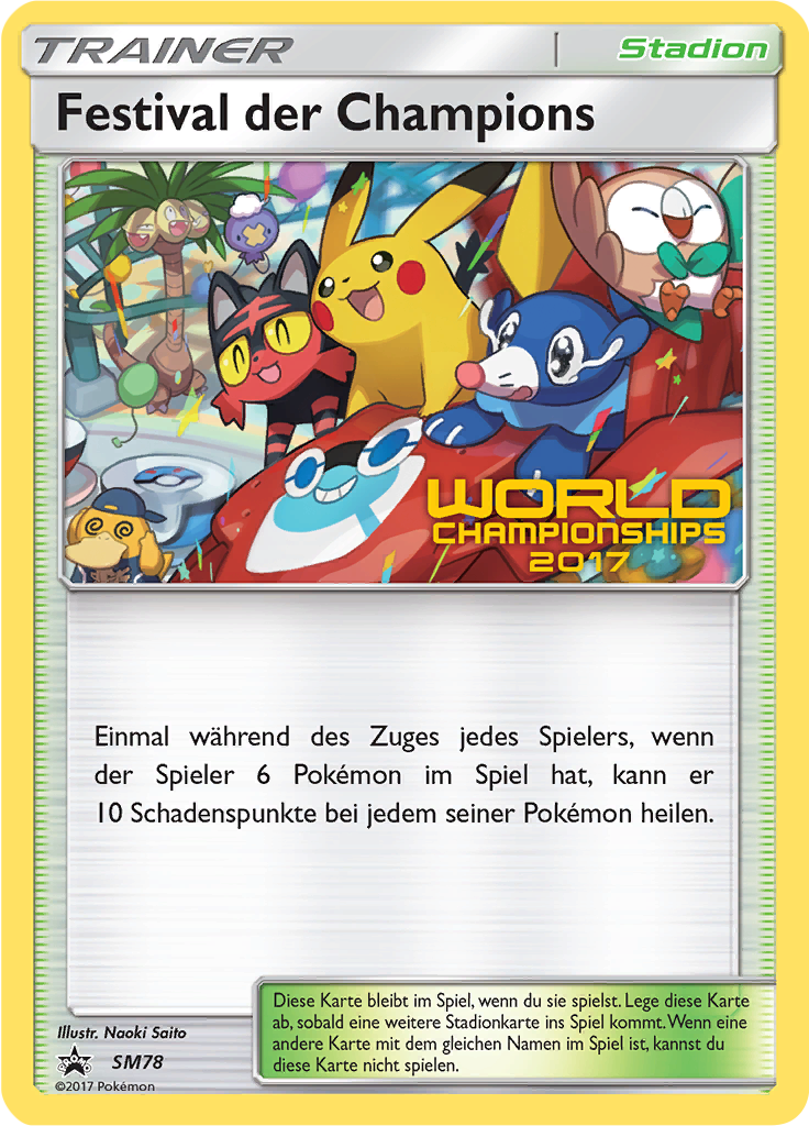 Festival der Champions SM78 — Sun & Moon Promos (German Pokémon TCG card)