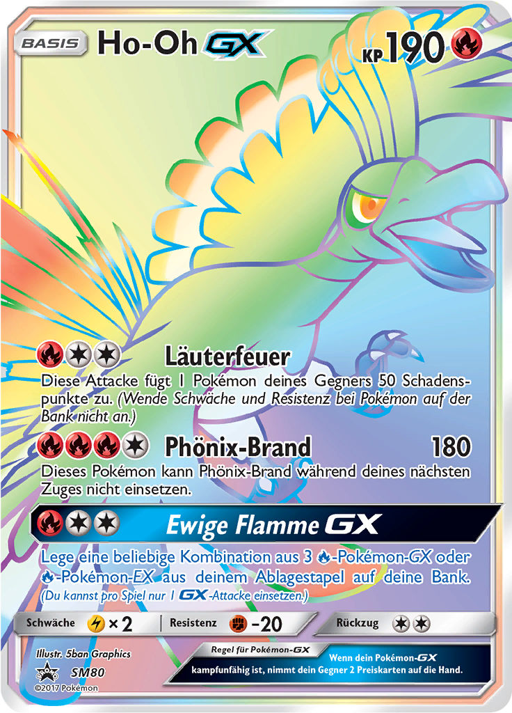 Ho-Oh GX SM80 — Sun & Moon Promos (German Pokémon TCG card)