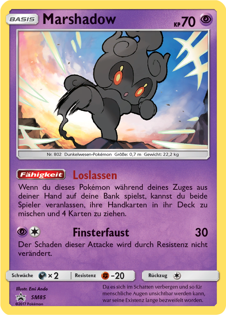 Marshadow SM85 — Sun & Moon Promos (German Pokémon TCG card)