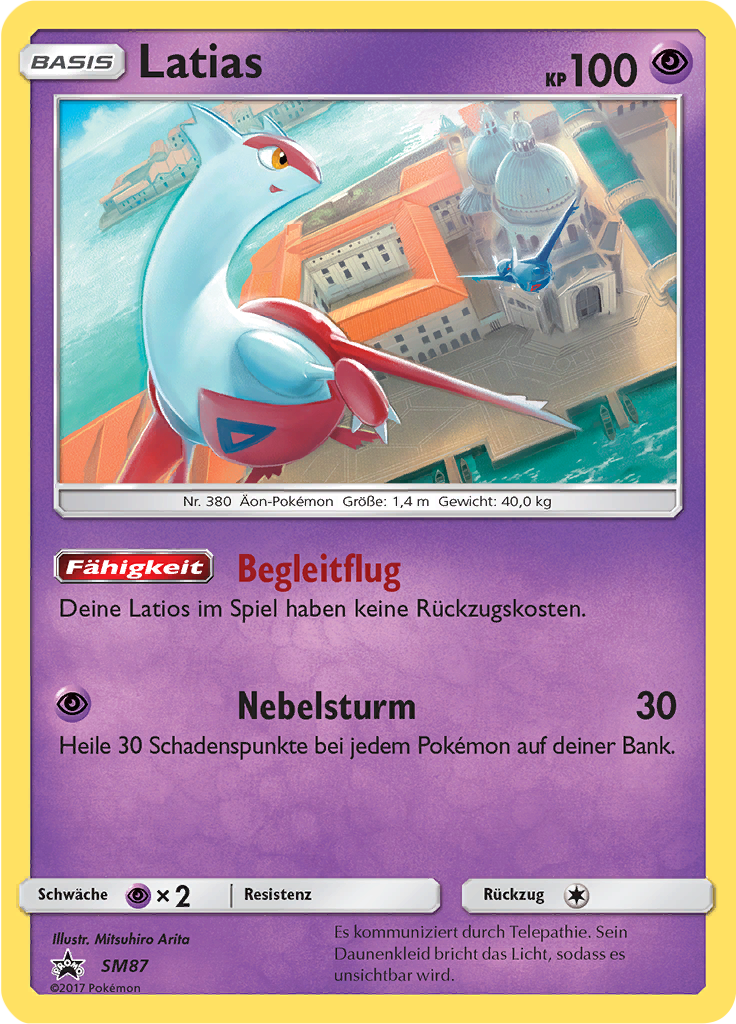 Latias SM87 — Sun & Moon Promos (German Pokémon TCG card)