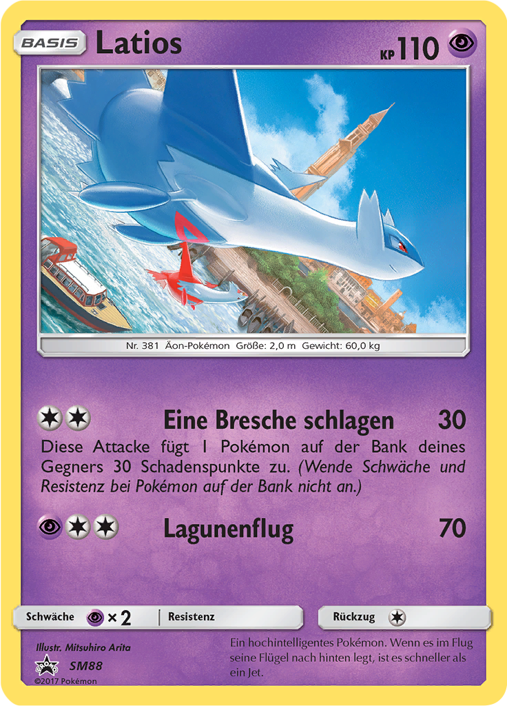 Latios SM88 — Sun & Moon Promos (German Pokémon TCG card)