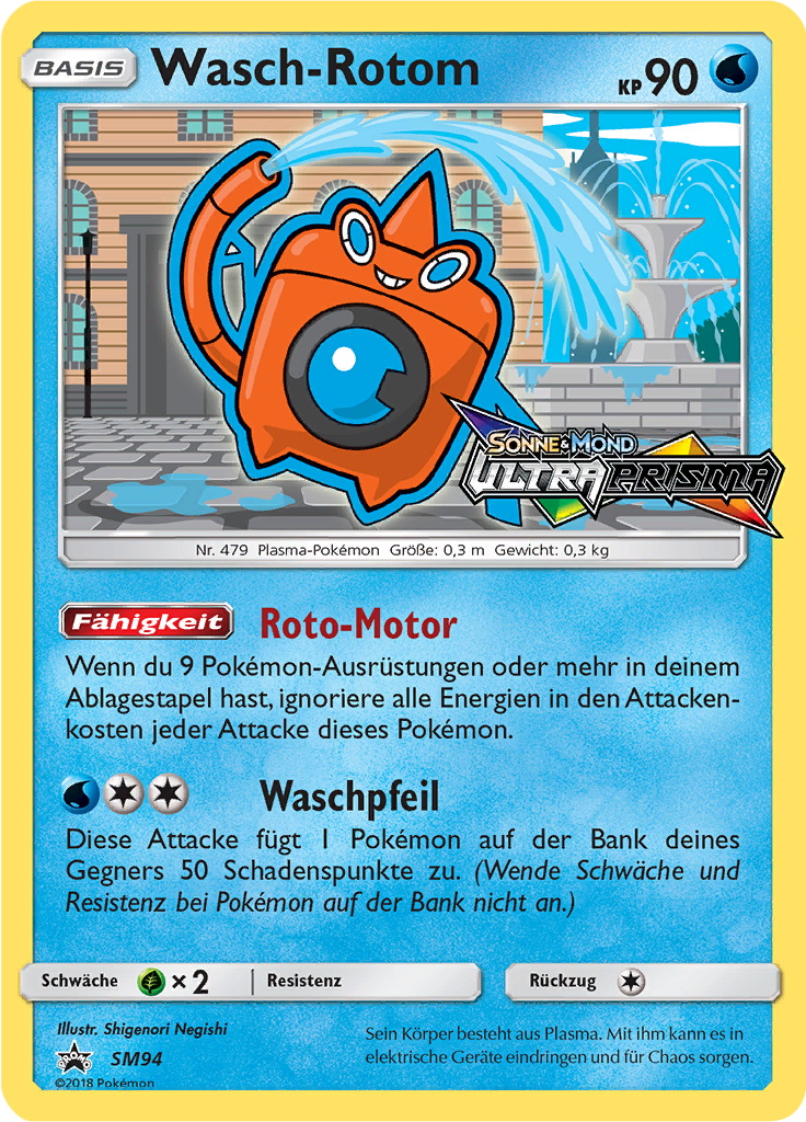Wasch-Rotom SM94 — Sun & Moon Promos (German Pokémon TCG card)