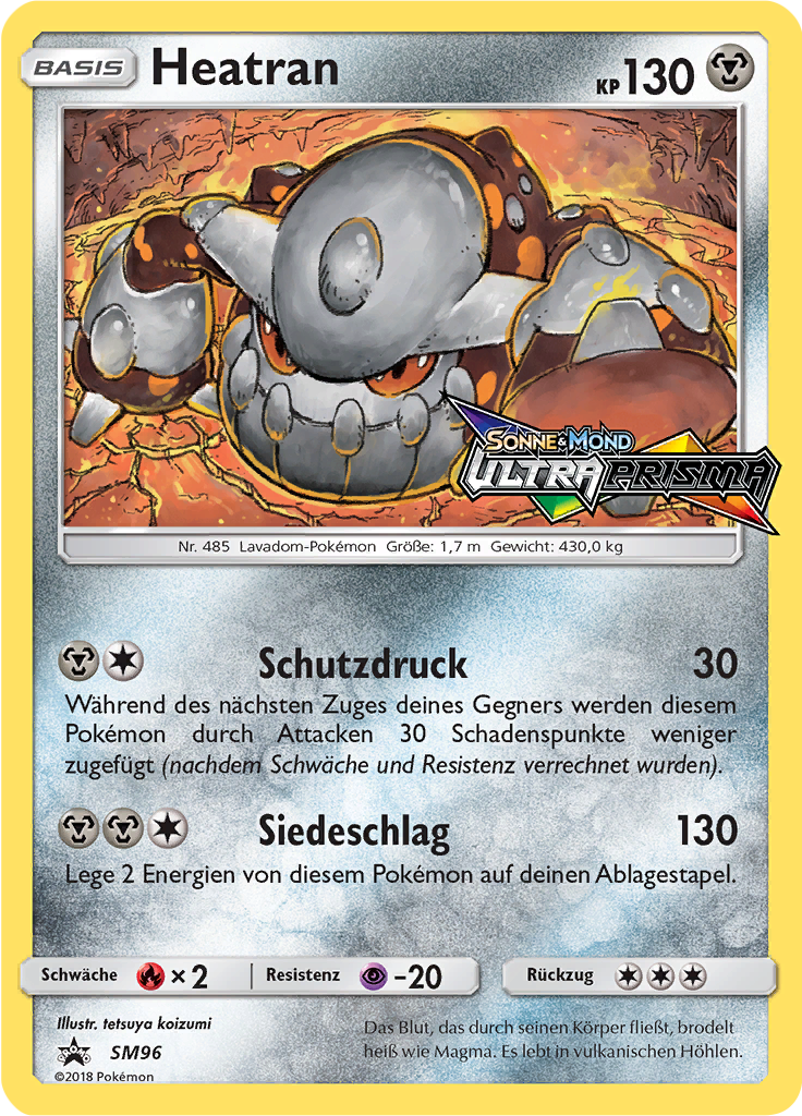 Heatran SM96 — Sun & Moon Promos (German Pokémon TCG card)