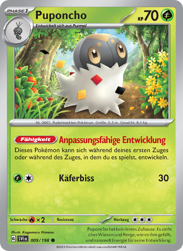 Puponcho 009 — Scarlet & Violet (German Pokémon TCG card)