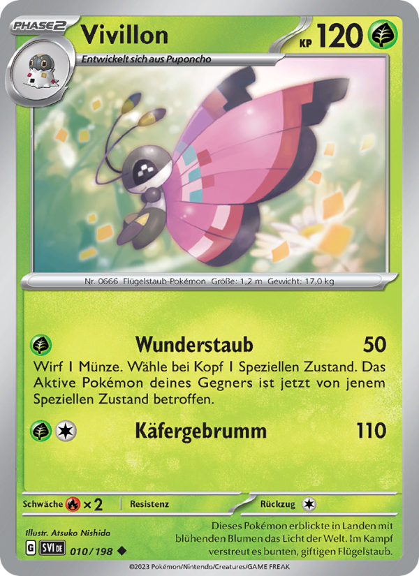 Vivillon 010 — Scarlet & Violet (German Pokémon TCG card)