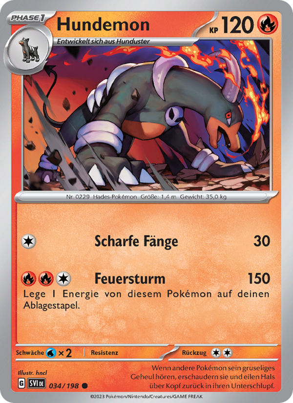 Hundemon 034 — Scarlet & Violet (German Pokémon TCG card)
