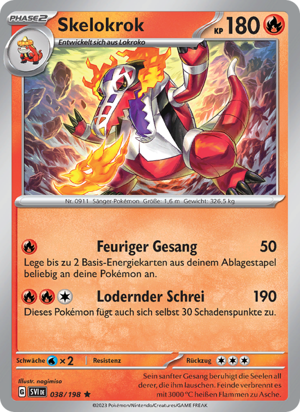 Skelokrok 038 — Scarlet & Violet (German Pokémon TCG card)
